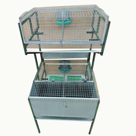 Двухъярусная клетка для кроликов КМОП-2С на 24 кролика