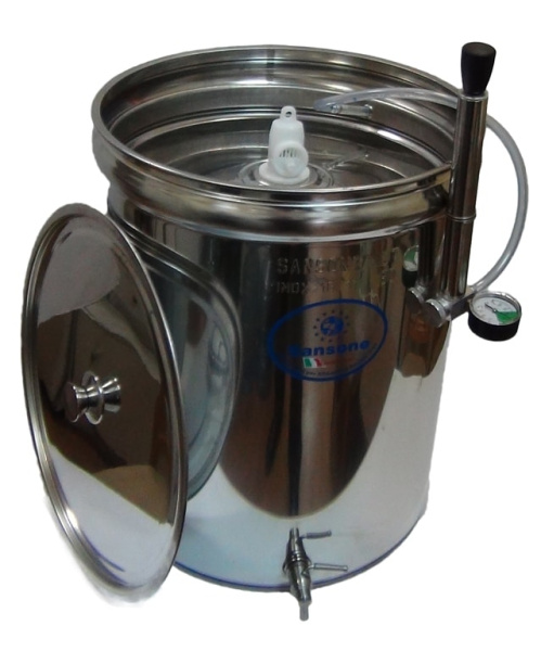 Ёмкость с пневмо и пылезащитной крышкой 200л