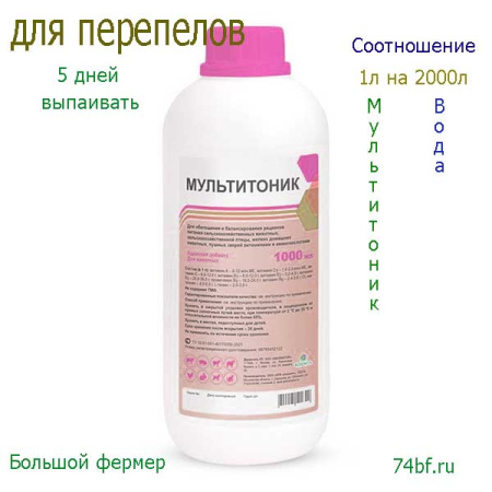 Чиктоник (Chiktonik) 1л для перепелов