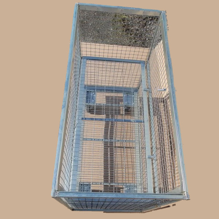 Двухуровневая тележка для перевозки кроликов