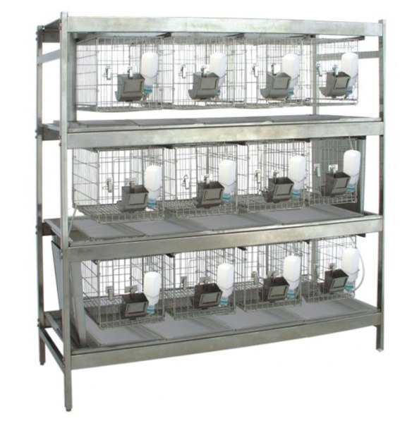 Лабораторный стеллаж "Специальный" с клетками для кроликов