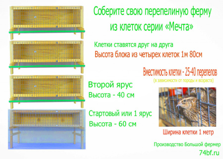 Клетка "Мечта-эконом" для перепелки