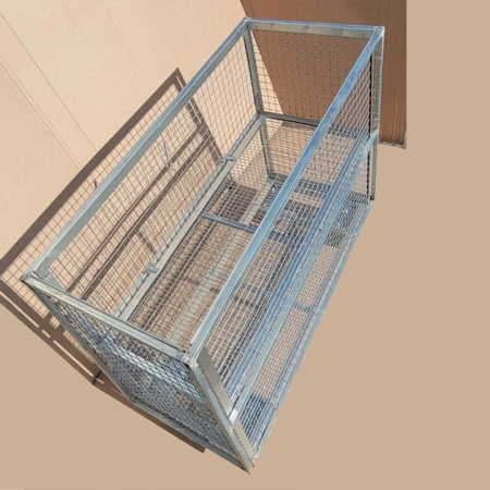 Двухуровневая тележка для перевозки кроликов